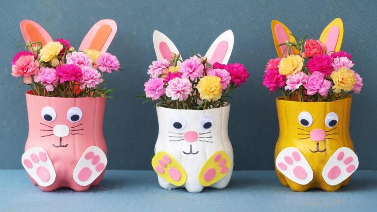 Diese tolle Idee verwandelt eine Plastikflasche in niedliche Blumenübertopf… entdecke…