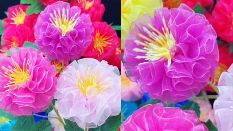 Diese einfache Technik verwandelt Stoffreste in atemberaubende Blumen für dein Zuhause…