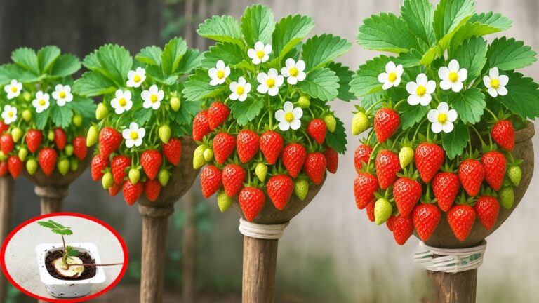 Diese Methode verwandelt leere Plastikflaschen in einen traumhaften Erdbeer-Garten…