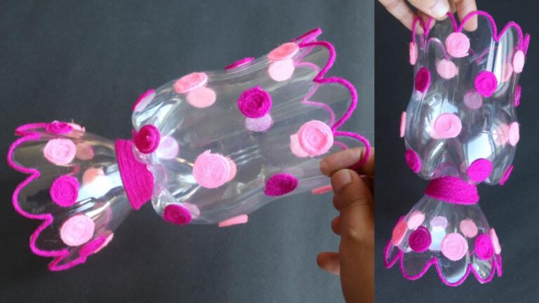 Ein einfacher Trick, um alte Plastikflaschen in wunderschöne Blumenvasen zu verwandeln…