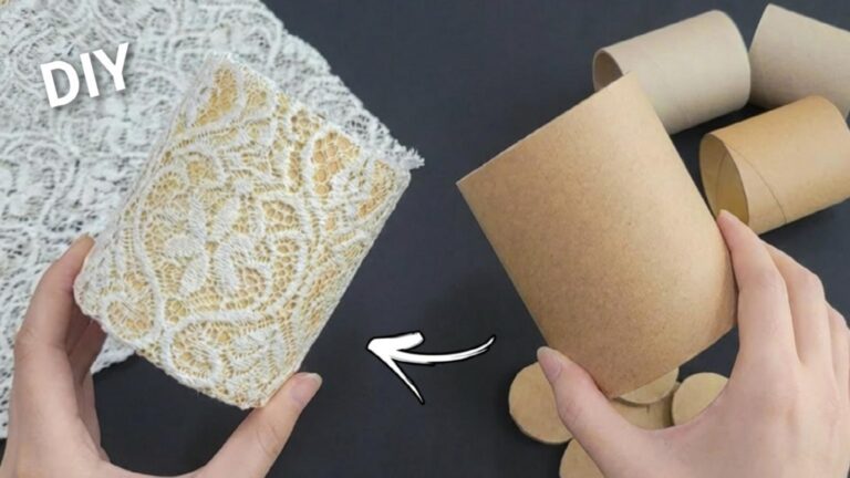 Dieser einfache Trick verwandelt Kartonrollen in stylische Aufbewahrungskörbe… entdecke