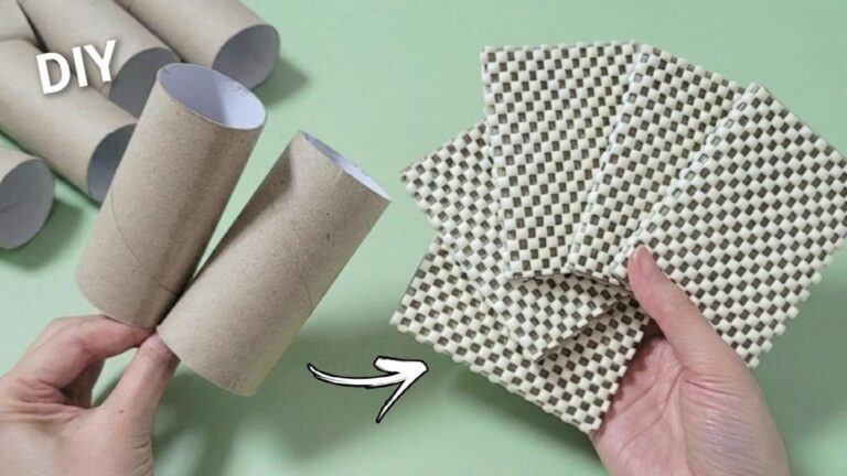 Dieser geniale Trick verwandelt Klopapierrollen in dekorative Aufbewahrungskörbe…