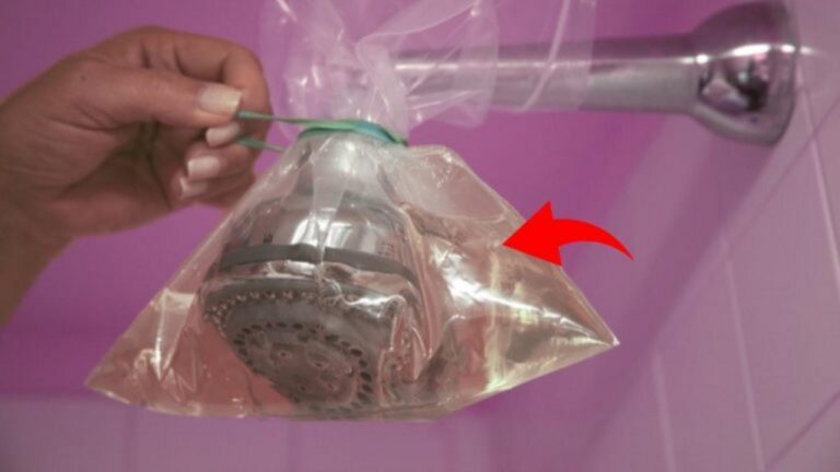 Kalk in der Dusche? So beseitigen Sie ihn mit einem Beutel!